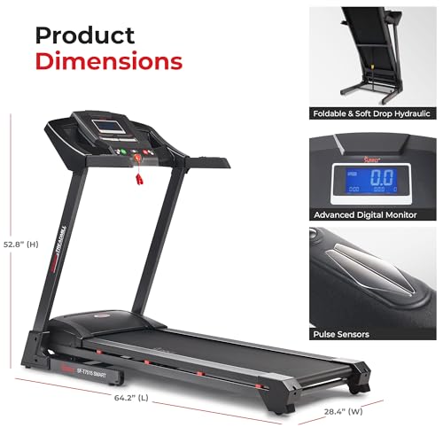 Sunny Health & Fitness Smart Treadmill with Auto Incline - SF-T7515SMART T120697