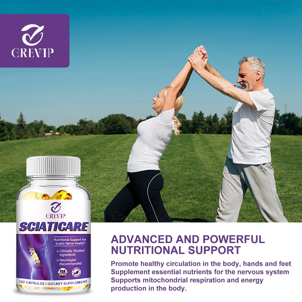 Grevip Sciaticare Nerve Soothing Formula with R-ALA and Acetyl L-Carnitine, 120 Count D40413