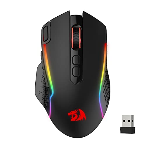 Redragon M810 Pro Wireless Gaming Mouse, 10000 DPI, RGB Backlit K36063