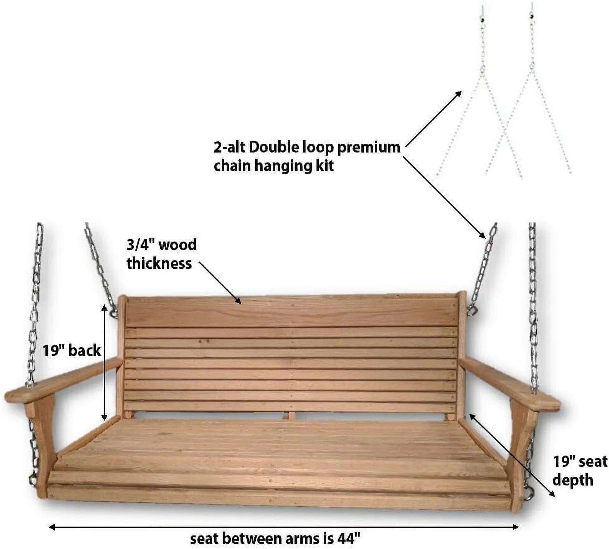USA Made Wooden Porch Swing Y322