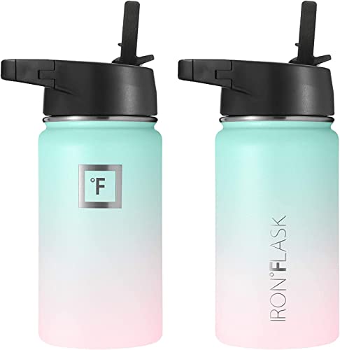 IRON °FLASK Stainless Steel Insulated Water Bottle with 3 Lids, 40 oz U19688