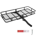 Leader Accessories Trailer Hitch Cargo Carrier Rack, 60"x24"x6" Folding Cargo Carrier Hitch Mount, Vehicle Cargo Basket for SUV, RV, Truck, Van, Fits 2" Receiver 500 lbs Load Capacity