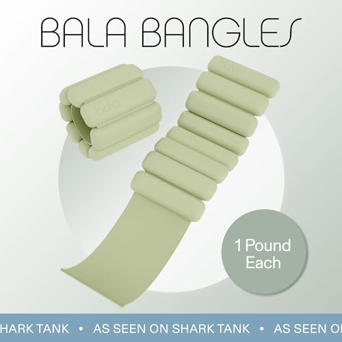 Bala Bangles Wrist & Ankle Weights Adjustable Silicone Set for Women Men Y10032