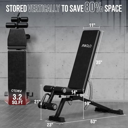 Mikolo 2" x 2" Folding Wall Mounted Squat Rack with Pull Up Bar, 1000 lbs Capacity W88407