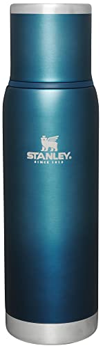 Stanley Adventure-To-Go Vacuum Bottle 25 oz Wide Mouth Insulated Stainless Steel Thermos, Blue Glow D5617