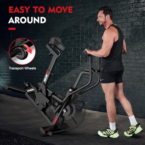 pooboo Exercise Bike, Stationary Bike for Home Gym with Bluetooth Fan N175