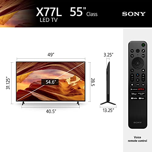 Sony 75 Inch 4K Ultra HD LED Smart Google TV X77L Series V7831