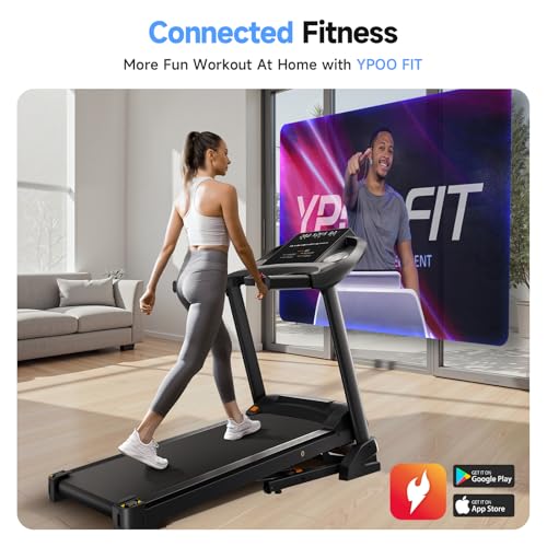 Foldable Treadmill with Incline, Bluetooth, 300 lbs Capacity H234