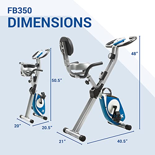 XTERRA Fitness Folding Exercise Bike, 225 LB Capacity Y9844