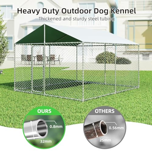 Extra Large Outdoor Dog Kennel with Waterproof Cover and Security Lock I101