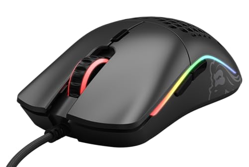 Glorious Model D Wired Gaming Mouse - 68g Honeycomb RGB Ergonomic, Matte White M160012