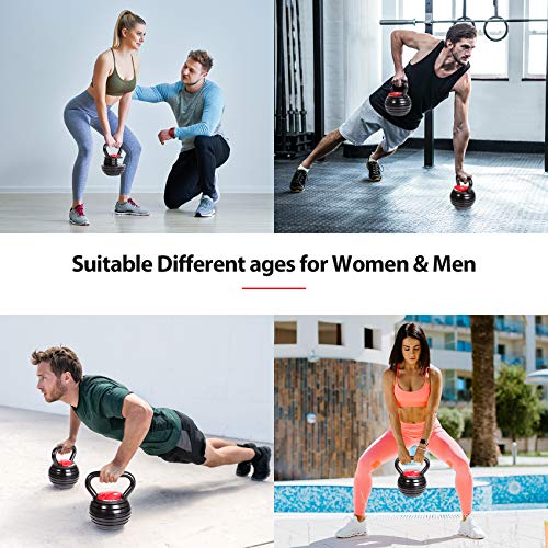 TopMade Adjustable Cast Iron Kettlebell Set for Home Gym Workout C247925