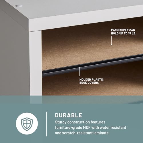 Safco Wooden Paper and Mail Organizer, Adjustable Shelves, Stackable B285
