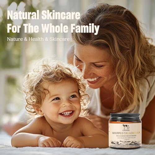 Whipped Beef Tallow Cream with Honey & Shea Butter for Face and Body, 4 Oz P93685