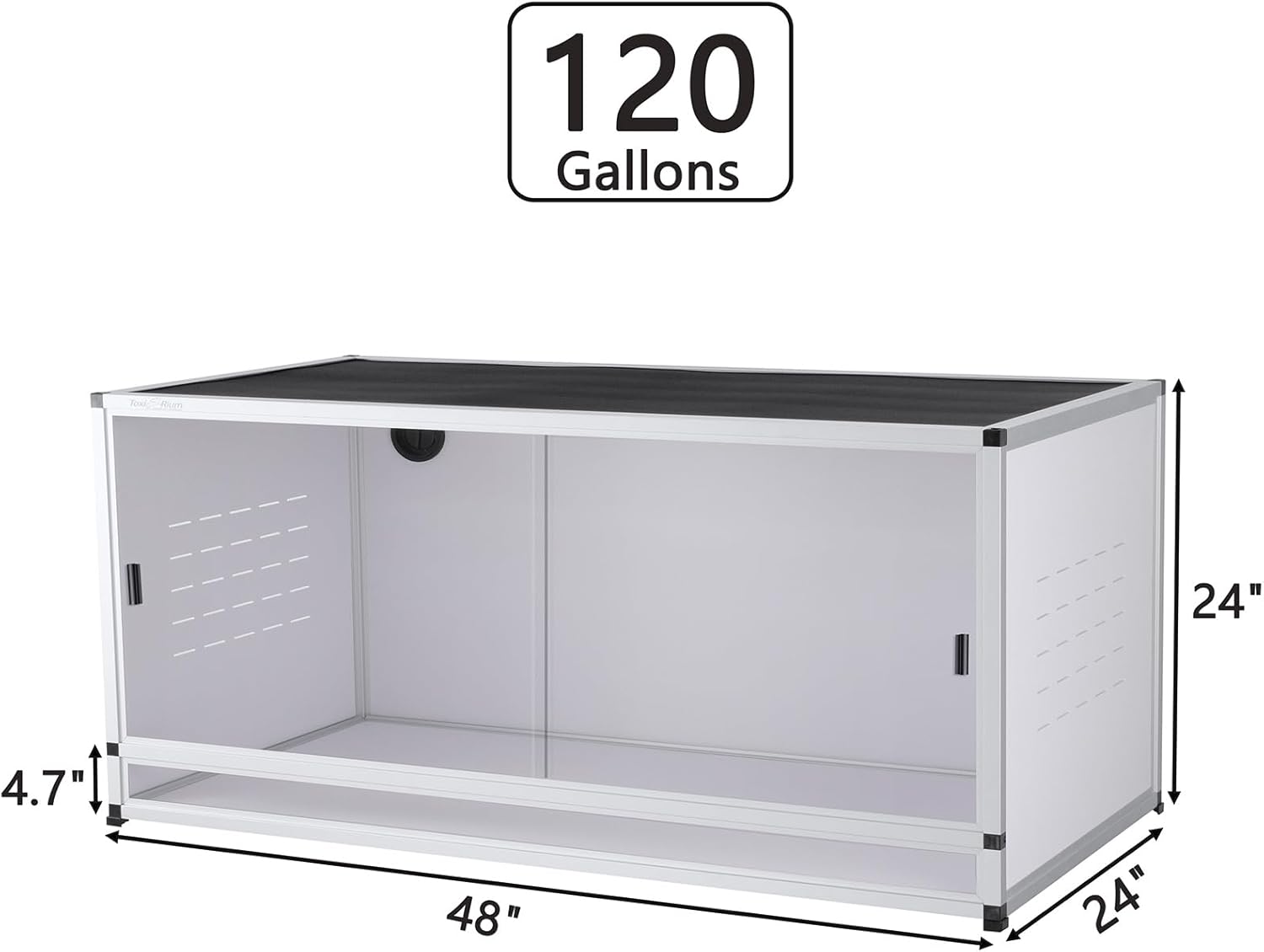 Reptile Terrarium 120 Gallon PVC Enclosure for Bearded Dragon Gecko Lizard Snake U306936