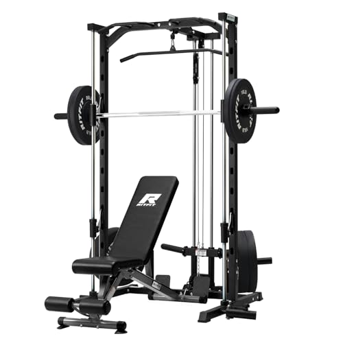RitFit Smith Machine Power Rack with LAT-Pull Down System T1228