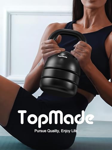 TopMade Adjustable Cast Iron Kettlebell Set for Home Gym Workout C247925