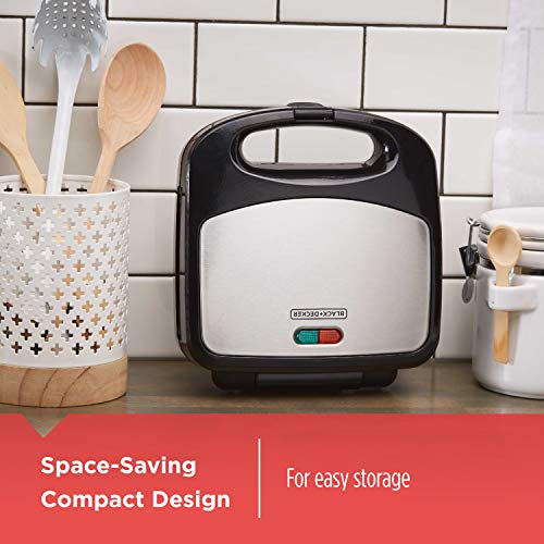 BLACK+DECKER 3-in-1 Waffle Iron, Grill and Sandwich Press, Non-Stick C361