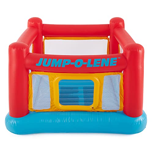 Intex Inflatable Jump-O-Lene Trampoline Bounce House with Crawl-Thru Door & Net N630746
