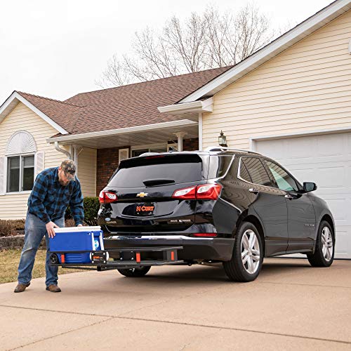 CURT 18152 60 x 24-Inch Hitch Cargo Carrier, 500 lbs Capacity, Black Steel W52353