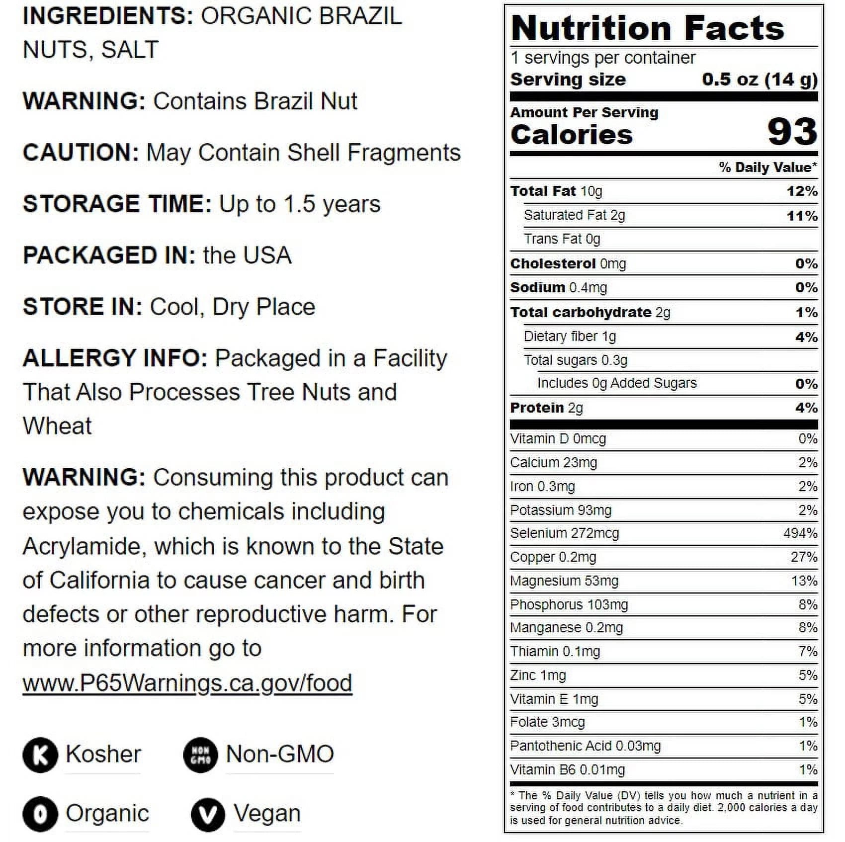 Organic Dry Roasted Brazil Nuts with Himalayan Salt, 4 Pounds by Food to Live U1012