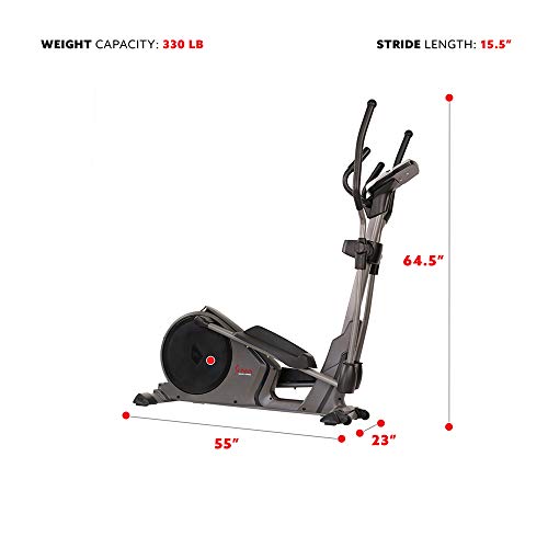Sunny Health & Fitness Programmable 16 Electro-Magnetic Elliptical Cross Trainer W120663