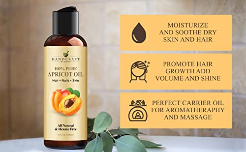 Handcraft Blends Organic Castor Oil 4 Fl Oz for Hair, Eyelashes and Eyebrows H495707