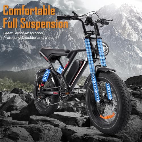 S8 Electric Bike for Adult, 1000W 20" Fat Tire, Removable Battery, 7-Speed G502644