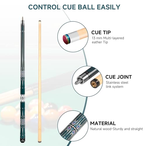 HomeSeason Pool Cue Stick 57" Low Deflection Billiard Cue Z435367