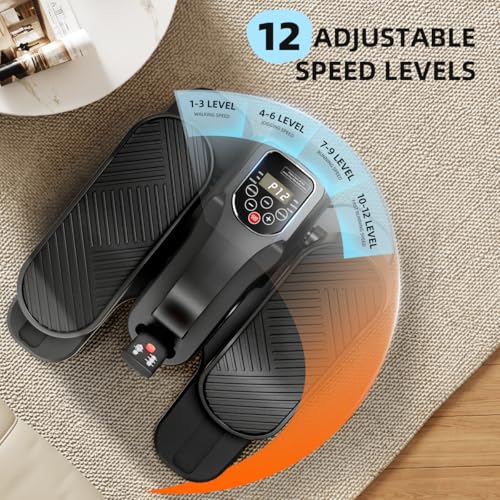 Under Desk Elliptical Machine, Electric Leg Exerciser with Remote, 12 Auto Modes S47192