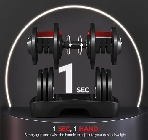 Yaheetech Adjustable Dumbbell Set with Anti-Slip Handle for Home Gym J871148