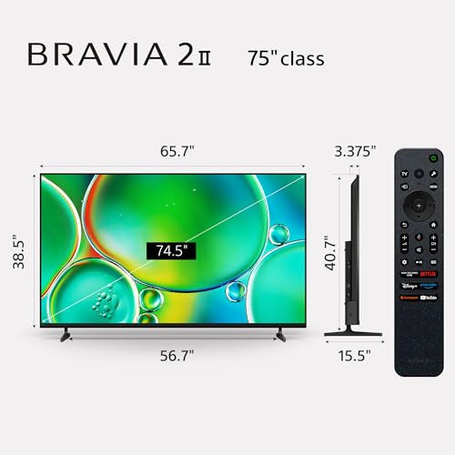 Sony BRAVIA 2 II 55 Inch 4K Ultra HD LED Smart TV with Google TV G214213