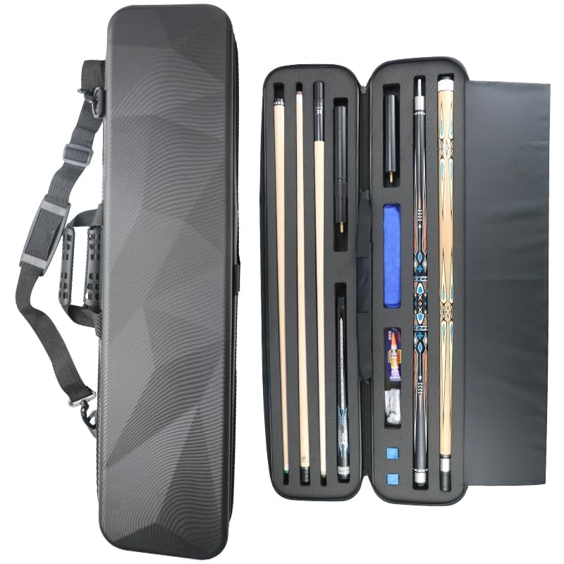 ABS Hard Pool Cue Case 2x3 for 1/2 Cues C251