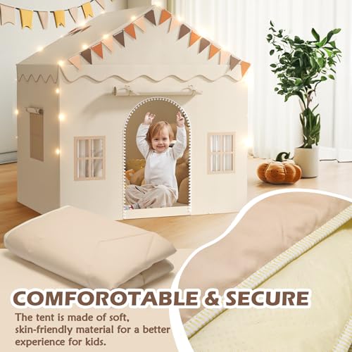 Treestone Play Tent for Kids with Padded Mat and Light, Indoor & Outdoor Playhouse F222