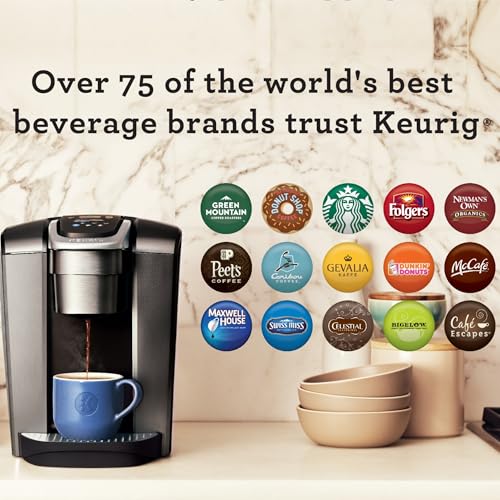 Keurig K-Elite Single Serve K-Cup Pod Coffee Maker, Brushed Silver P23556
