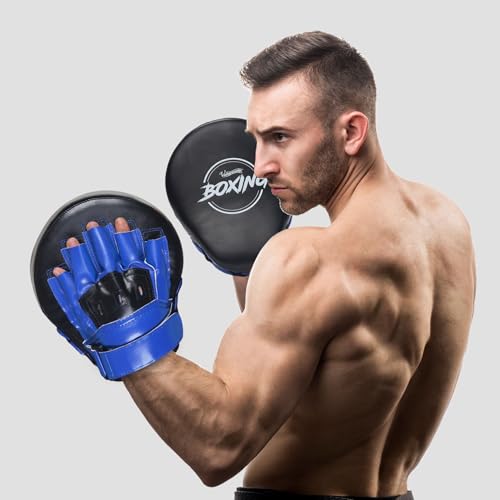Valleycomfy Boxing Curved Focus Punching Mitts Leatherette Training Pads D262