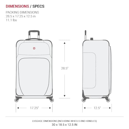 SwissGear Sion Softside Expandable Luggage, Black, 29-Inch C81483
