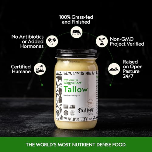 First Light Farms Wagyu Beef Tallow, 100% Grass-Fed, 14oz Glass Jar R849799