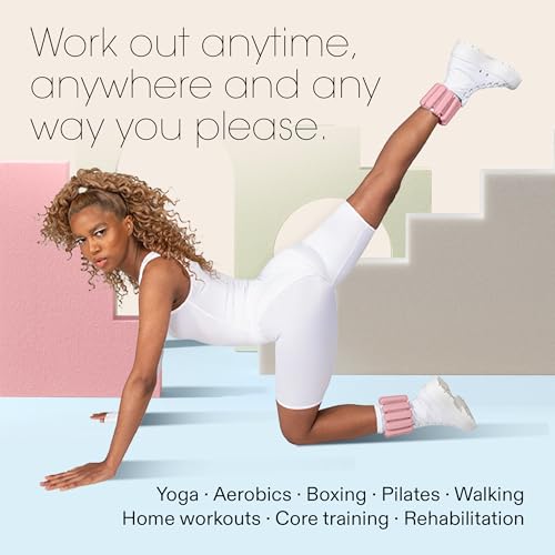 Bala Bangles Wrist & Ankle Weights Adjustable Silicone Set for Women Men Y10032