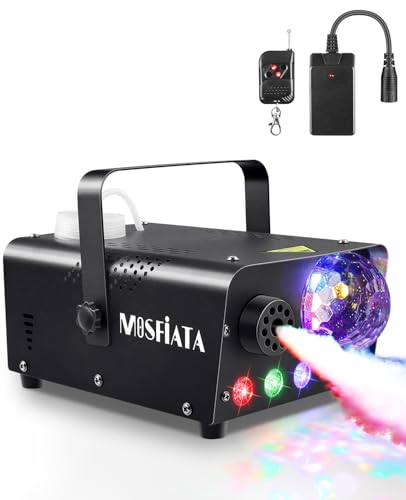 MOSFiATA 600W Fog Machine with RGB LED Lights and Remote Control E8210