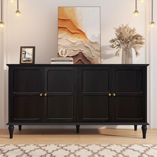 ARTPOWER Sideboard Buffet Cabinet with Storage, 58'' Mid-Century Modern, Brown M393886