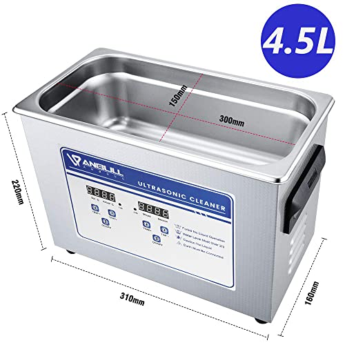 Anbull 4.5L Ultrasonic Cleaner with Digital Timer Heater T99805
