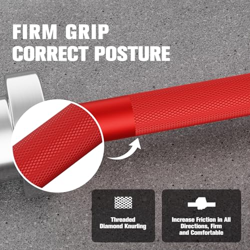RITFIT Olympic Barbell 4ft/6ft 2 Inch Weight Bar for Strength Training, 500lbs Capacity F369