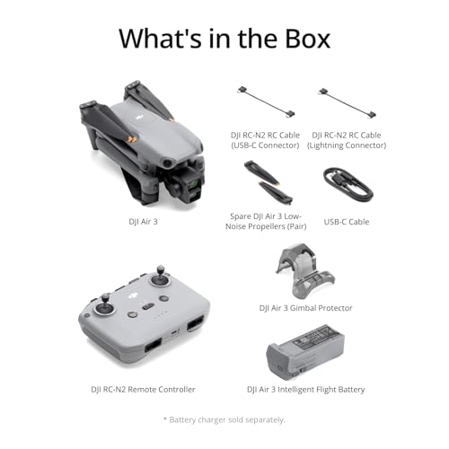 DJI Air 3 (DJI RC-N2) Drone with Dual Primary Cameras, 46-Min Flight Time X4993
