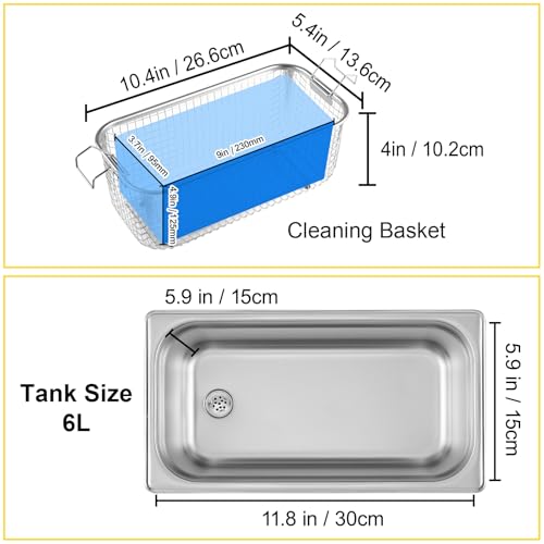 VEVOR Professional Ultrasonic Cleaner with Digital Timer & Heater, 3L W817988