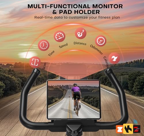 Adjustable Magnetic Exercise Bike for Home with App Compatible H403081