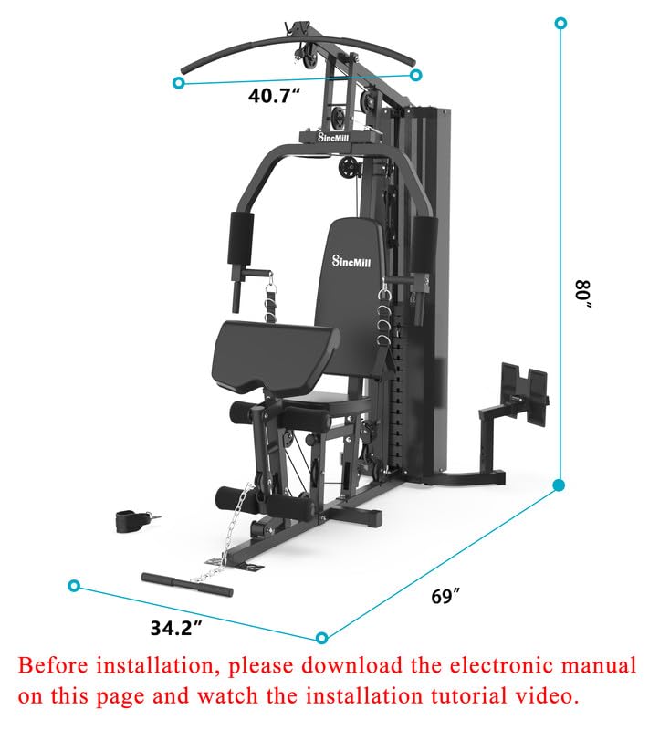 SincMill Home Gym Multifunctional Full Body Workout Equipment R3258