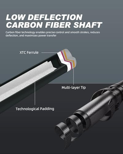 CRICAL Carbon Fiber Pool Cue Stick 58" with 12.5mm Tip J317692