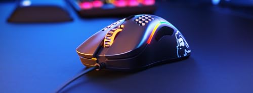 Glorious Model D Wired Gaming Mouse - 68g Honeycomb RGB Ergonomic, Matte White M160012