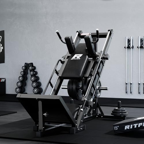 RitFit Leg Press Hack Squat Machine, Adjustable for Home Gym E5729